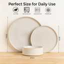 AmorArc Ceramic Dinnerware Sets, Handmade Reactive Glaze Stoneware Plates and Bowls Sets,Highly Chip and Crack Resistant | Dishwasher & Microwave Safe Dishes Set, Service for 6 (18pc)