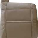 NLQR Medium Tan #522 or 52i Driver & Passenger Side Bottom & Top Lean Back Replacement Microfiber Leather Seat Covers & Armrest Covers fit for Chevy Silverado Avalanche GMC Sierra 1999 2000 2001 2002