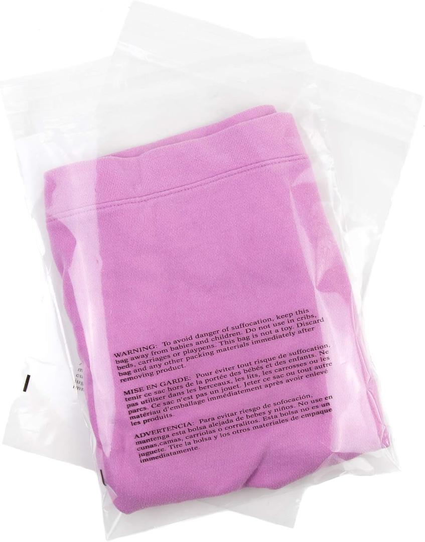 9x12 Resealable Poly Bags with Suffocation Warning - 200 Pack - Clear Self-Seal Poly Bags for Packaging, Shipping & Retail - Retail Supply Co