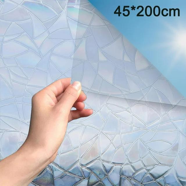 Window Film Decorative Privacy Film 3D No Glue Holographic Glass Sticker for Glass Door Home House Office Heat Control Anti UV