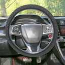 3 x ramuel Soft Steering Wheel Cover Auto Elastic LCE Silk Steering Wheel Protector Car Accessories Universal for Car Truck Pickup SUVs Anti-Slip Comfortable Breathable (Black)