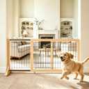 Freestanding Dog Gate Indoor,19.7" Height 23.6"–45.3" Width