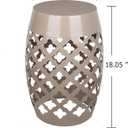 MUMTOP Outdoor Side Table,Cutout Metal Patio Side Table End Table Anti-Rust, 12.25"D x 12.25"W x 18"H