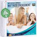 Utopia Bedding Mattress Protector Zippered Twin Size, 100% Waterproof Bed Bug and Dust Mite Proof Mattress Encasement, Absorbent 6 Sided Mattress Cover