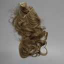 SARLA Invisible Wire Hair Extensions with 3 Clips Long Wavy Curly Synthetic Hairpiece for Women Adjustable Transparent Headband 18 Inch Sand