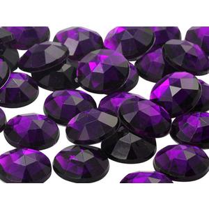 25mm Purple Amethyst .NAT02 Flat Back Round Acrylic Rhinestones Plastic Circle Gems for Costume Making Cosplay Jewels Pro Grade Embelishments - 20 Pieces (Amethyst)