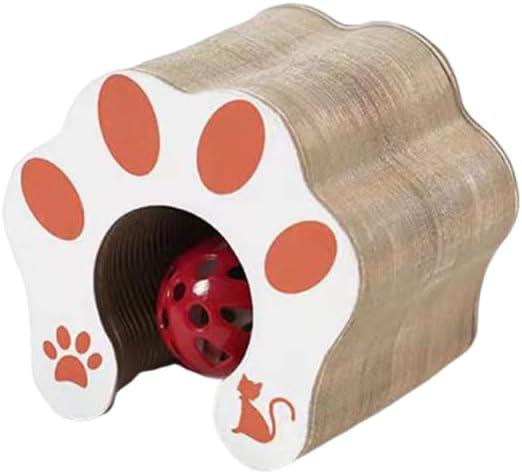 jkahh Cat Toy Interactive Cats Ball Toys Game Training Stuff Fun Multiple Shapes Corrugated Paper Cat House Pet Supplies ,1pc