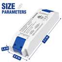 GOOVER 60W Triac Dimmable Driver,Power Supply,AC 120V to DC 12V Transformer,Compatible with Lutron and Leviton Dimmers,for LED Lighting,Class 2,ETL Certified