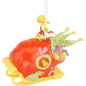 Hallmark Christmas Ornament, Dr. Seuss's How the Grinch Stole Christmas! Grinch on Sleigh Ornament, Christmas Movie Gifts