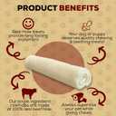 Real Hide All Natural Dog Chew Treats - Premium Rawhide Rolls, 9-10 Inch - Long Lasting Grass Fed Free Range Beef Hide for Medium/Large Dogs - 4 Count