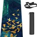 Non Slip Yoga Mat TPE Workout Mat for Men Women, Thick Workout Mat with Carrying Strap, Fitness Mats for Exercise, Yoga, Fitness, Pilates, Floor Workouts (72" x 24" x 6mm)