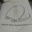 Eillbar Elongated Toilet Seat, Soft-Slow Close, Oval(Oblong) Toilet Seat For Elongated Toilets, Quiet-Close Lid And Seat, Easy To Install And Clean, Never Loosen, White(18.5")