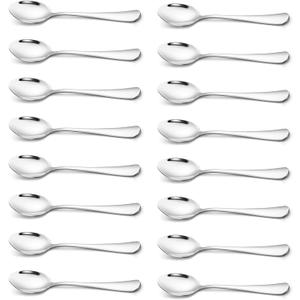 Briout Teaspoons, 24 Piece Spoons Silverware, 6.7 Inches Premium Food Grade Stainless Steel Tea Spoons, Kitchen Dessert Spoons Set, Mirror Finish Dishwasher Safe Briout Teaspoons, 24 Piece Spoons Silverware, 6.7 Inches Premium Food Grade Stainless Steel Tea Spoons, Kitchen Dessert Spoons Set, Mirror Finish Dishwasher Safe