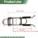 BiJun Chain Link Double Gate Latch for 1-3/8 Inch Gate Frames - Strong Arm Design with Padlock Holes,Chain Link Fence Latch for Ranch Fences & Yard Gates (Black)