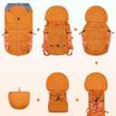 Blue Quartz Hiking Backpack 30L Lightweight Packable Backpack for Travel, Water Resistant Foldable Daypack for Women Men, Orange