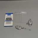 2 Pack ID Badge Holder with Clip – Transparent Badge Reels with ID Sleeves Set – Clear Id Card Holder Retractable – Vertical Lanyard Id Holder with Badge Reel – Badge Holders with 24" Pull Cord