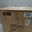 PARTPHONER Solar Lanterns Solar Lights Outdoor Waterproof 18-Pack, Solar Powered Hanging Lights Cracked Glass Hanging Globes for Christmas Decoration, Shepherd Hook, Garden Tree Ornaments (Black Cap Warm White Light)