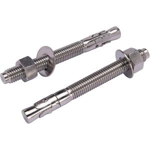 3/8" X 2-1/2" Concrete Anchor, 304 Stainless Wedge Anchor with Excellent Anti-Rust Performance, 304(18-8) Stainless Steel Concrete Anchors and Screws Kit (10pcs)