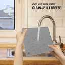 Walfos Silicone Trivet Mats - 4 Heat Resistant Pot Holders, Multipurpose Non-Slip Hot Pads for Kitchen Potholders, Hot Dishers, Jar Opener, Spoon Holder, Food Grade Silicone & BPA Free (Nordic Grey)