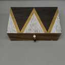 Juvale Small Wooden Decorative Box with Hinged Lid & Tassel, Jewelry & Trinket Storage - Wooden Jewelry Box - 9.4 x 6 x 3 Inches