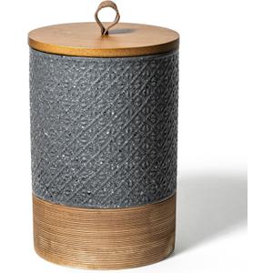 Miamolo Large Food Storage Jar Coffee Container with Lids, Ceramic Coffee Canister for Sugar Spice Cookie Ground Coffee - Kitchen Pantry, Housewarming Weeding Gift - Gray & 64 fl.oz (Grey)