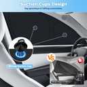 KUST Car Window Shades for 2025 2026 New Tesla Model Y Juniper Accessories with No-Fall Suction Cups Windshield Sun Shade Side Rear Window Covers Sunshade Privacy Protection for Camping Blackout 8PCS