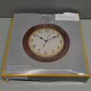 Bernhard Products Vintage Wall Clock Silent Non Ticking - 12 Inch Quality Quartz Battery Operated Decorative Brown Clock for Home Kitchen Living/Dining Room Office Decor, Easy to Read, Rustic Bronze