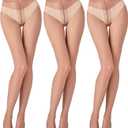 3 Pairs Sheer Pantyhose for Women T-Crotch Tights 20D Ultra Thin High Waist Stockings, Small