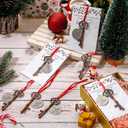 Landical 12 Sets Christmas Coworker Gift Xmas Tree Ornament Key Bottle Opener Coworkers Are Like Xmas Light Employee Appreciation Gift Thank You Card for Staff Office Team Colleague Holiday Decoration