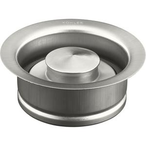 KOHLER K-11352-BS Disposal Flange with Stopper, Depris Buildup Prevention, One Size, Brushed Stainless