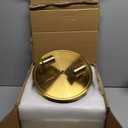 Emak 11 Inch Brushed Gold Flush Mount Ceiling Light Fixture, 2-Light Fixtures Ceiling Mount with Milk Glass Shades for Hallway, Kitchen, Bathroom, Dining Room, FM082-GD-ML