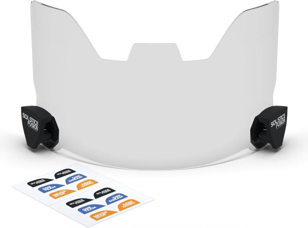 Football Visor for Helmet with Anti-Fog Clear Shield, Scratch-Resistant, UV Block Youth Football Visor Includes 6 Stickers, Carrying Pouch, Visor Clips, Universal Fit for All Helmets