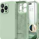Magnetic for iPhone 16 Pro Max Case Silicone Light Cyan