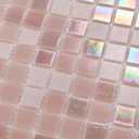 11.5 Sq.Ft Rainbow Pink Glass Mosaic Tiles, 12.9" Sheets (10-Pack), Waterproof Mesh-Mounted Backsplash for Kitchen Wall & Bathroom Floor, Grout Required (Not Peel and Stick), 4mm Iridescent