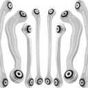 Rear Suspension Control Arm Kit Compatible with Mercedes Benz W221 C216 CL600 CL500 CL65 SL65 SL63 AMG S350 S400 S450 S500 S550 S600 Rear Upper and Lower Control Arm Forward Rearward Rear for Benz W221 (8Pcs)