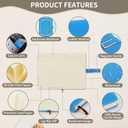 2 Pack Lined Journal Notebook for Women Men, A5 Hardcover Leather Journals with 400 Pages 80 GSM Thick for School Office Writing Business Travel, College Ruled Notebooks with Magnetic Buckle (Sky Blue)