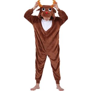 Halloween Christmas Unisex Kids Flannel Cosplay Onesie Costume Outfit Suit, Large