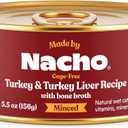 Made by Nacho Turkey & Turkey Liver Recipe Grain-Free Minced Wet Cat Food, 5.5-oz can, Case of 6