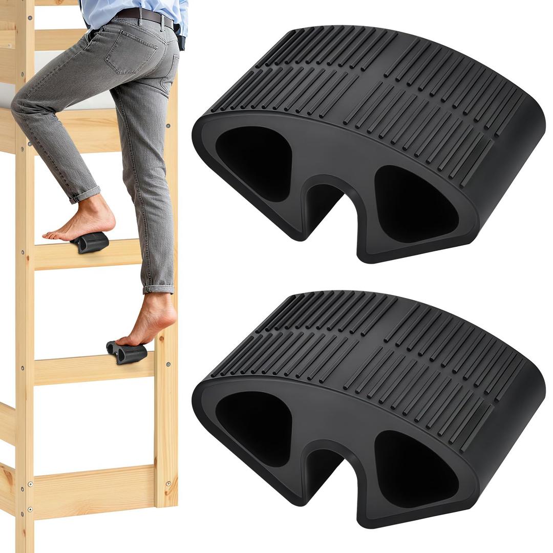 2Pcs bunk Bed Ladder padsm, are Made of Upgraded Soft Rubber Material and Feature a Double-Layer Bed Ladder Design. They are Suitable for Double beds and attic Rooms