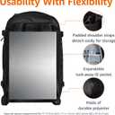Amazon Basics Travel Backpack, Carry-On with Laptop Compartment, 40L Capacity, Expandable for 10% Extra Space, Convertible Backpack & Shoulder Bag, Multiple Pockets, 15.8"W x 21.5"H x 8.3"D, Black