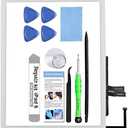 For iPad 6 (6th Gen 2018) A1893 A1954 Screen Replacement Glass Touch Digitizer Repair Kit with Home Button & Tools - Only for iPad 6 6th Generation (White)