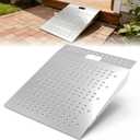 29" x 24" Shed Ramp for Riding Mower, Heavy-Duty 750 lb Anti-Slip Metal Ramp for Lawn Mower ATV Golf Cart Tractor Snow Blower Garage Barn Storage Access