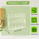 5 x Acrylic Straw Holder for Cabinet Door,Straw Holder Dispenser With 8pcs Double Sided Adhesive Tape,Cabinet Straw Holders Organizer for Counter,Straws Organizer Storage for Kitchen Cupboard(Transparent)