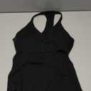Danysu V Neck Racer Back Tank Top for Women Padded Ribbed Long Tank Fitted Basic Cami Tops, Black L