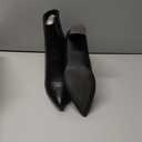 DREAM PAIRS Women's Chunky Heel Ankle Booties Pointed Toe Short Boots (10, Black/Pu)