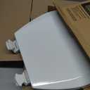 Bemis 500EC Durable Wood Toilet Seat with Easy Clean Hinges, Made in USA, Round, White