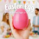 12 Pack Large Easter Eggs – 3.74'' Bright Plastic Fillable Eggs for Easter Egg Hunt, Party Favors, Surprise Gifts