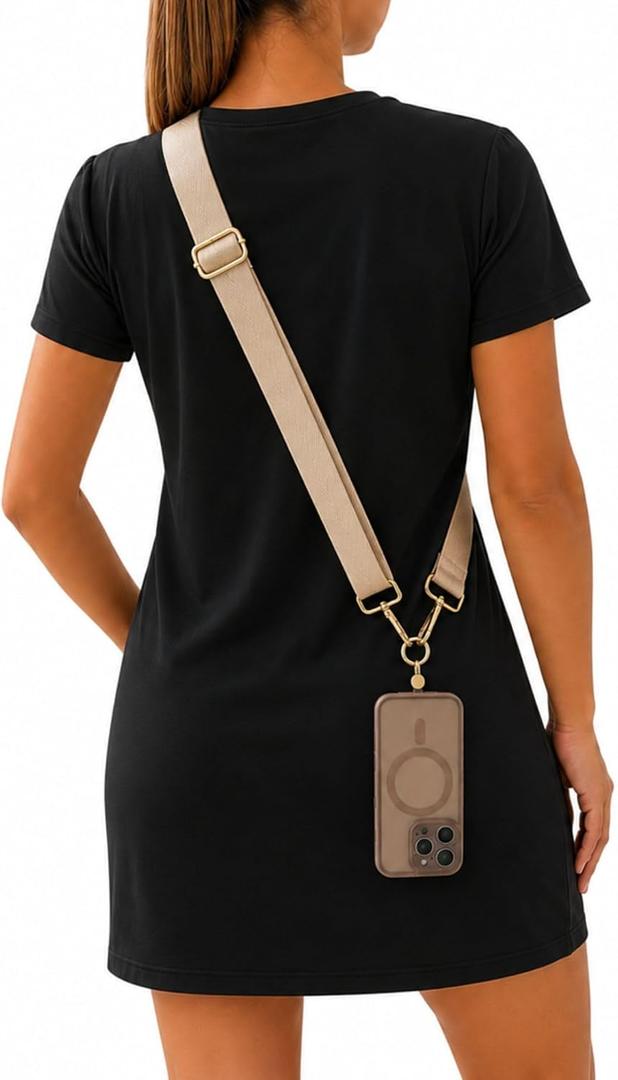 ubba+ Crossbody Phone Strap with Wristlet 3-in-1 Adjustable Phone Lanyard Set, Universal Phone Strap with 2 Tether Tabs