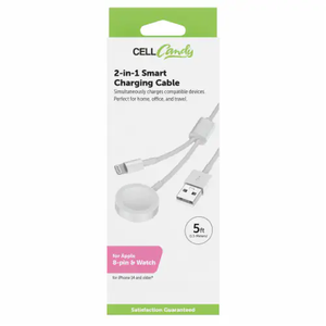 CellCandy 2in1 Smart Charging Cable For Apple 8-pin & Watch