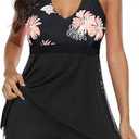 American Trends Bathing Suits Tummy Control Womens Mesh Swimdress One Piece Swimsuits for Women Athletic Swimwear
(4XL)